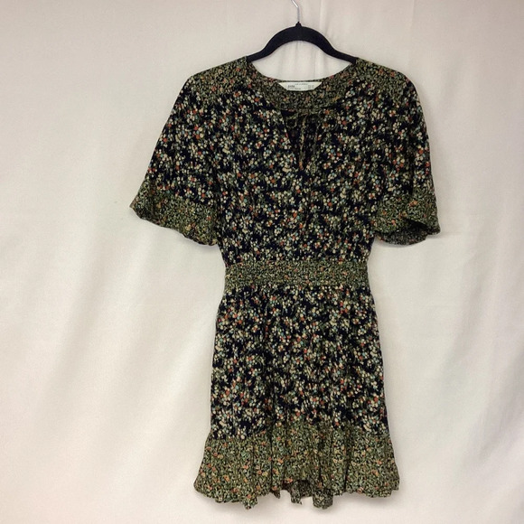 Zara Dresses & Skirts - Zara dress womens SZ XS floral dark cottagecore feminine western ruffle details